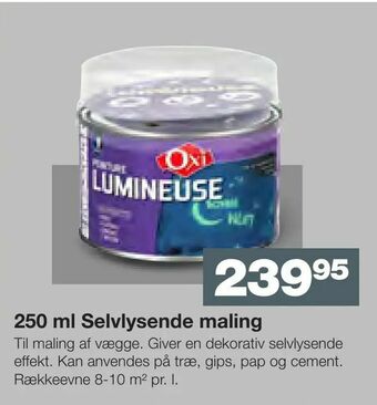 Bauhaus 250 ml Selvlysende maling tilbud