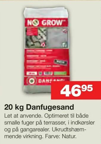 Bauhaus 20 kg Danfugesand tilbud