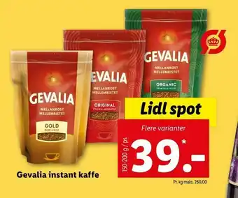 Let-Køb Gevalia instant kaffe tilbud