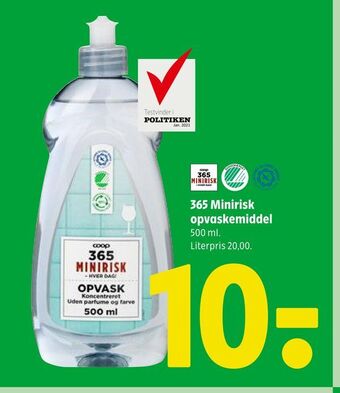 Coop 365 365 Minirisk opvaskemiddel tilbud