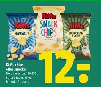 Coop 365 KiMs chips eller snacks tilbud