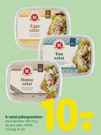 Coop 365 K-salat pålægssalater tilbud