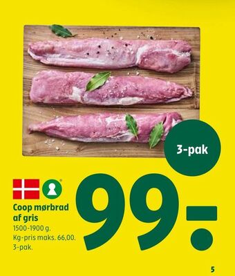 Coop 365 Coop mørbrad af gris tilbud