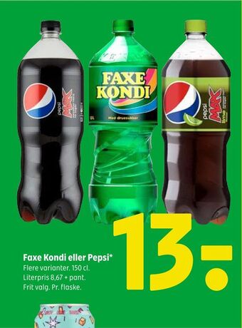 Coop 365 Faxe Kondi eller Pepsi tilbud