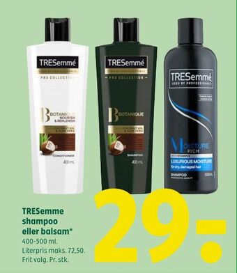 Coop 365 TRESemme shampoo eller balsam tilbud