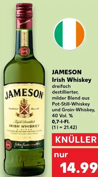 Kaufland Jameson Irish Whiskey 0,7l tilbud