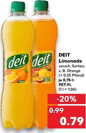 Kaufland Deit Limonade 0,75 l tilbud