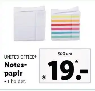 Lidl Notes papir tilbud