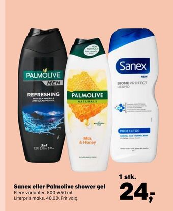 Kvickly Sanex eller Palmolive shower gel tilbud