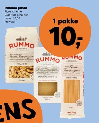 Kvickly Rummo pasta tilbud