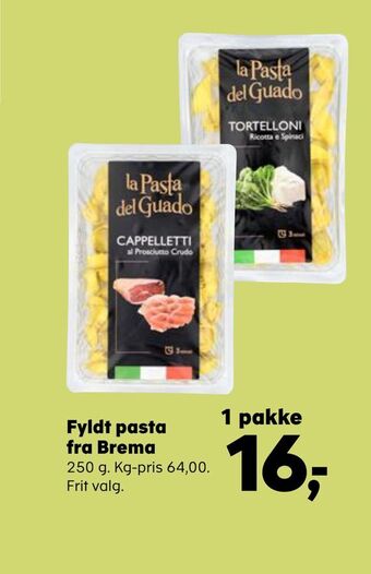 Kvickly Fyldt pasta fra Brema tilbud