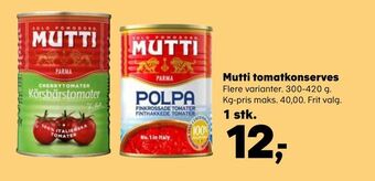 Kvickly Mutti tomatkonserves tilbud