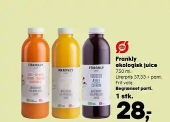 Kvickly Frankly økologisk juice tilbud