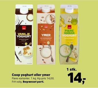 Kvickly Coop yoghurt eller ymer tilbud