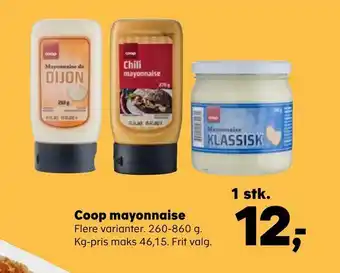 Kvickly Coop mayonnaise tilbud