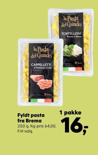 SuperBrugsen Fyldt pasta fra Brema tilbud