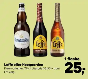 SuperBrugsen Leffe eller Hoegaarden tilbud