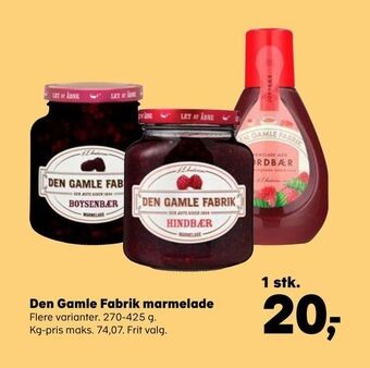 SuperBrugsen Den Gamle Fabrik marmelade tilbud