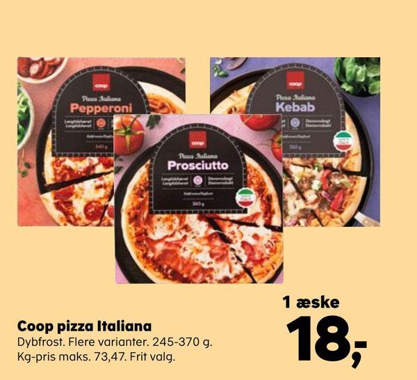 Coop pizza Italiana tilbud hos SuperBrugsen