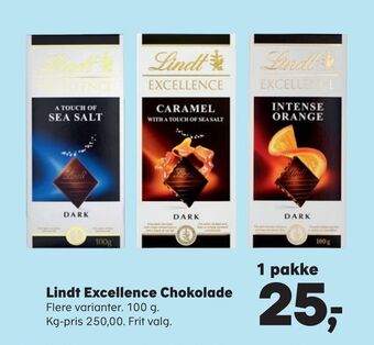 Lindt Excellence Chokolade