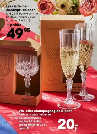 SuperBrugsen Vin- eller champagneglas 2-pak tilbud