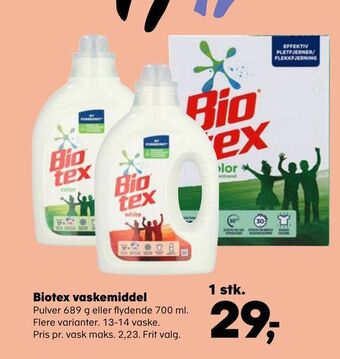 SuperBrugsen Biotex vaskemiddel tilbud