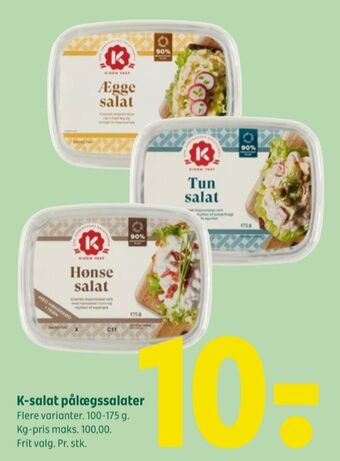 Coop 365 K-salat hønsesalat tilbud