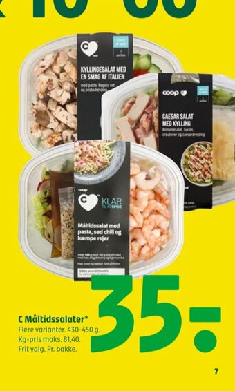 Coop 365 Coop c måltidssalat tilbud