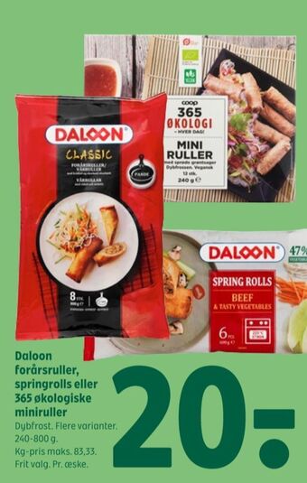 Coop 365 Daloon forårsruller tilbud