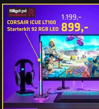 LabTech Data CORSAIR ICUE LT100 Starterkit 92 RGB LED tilbud