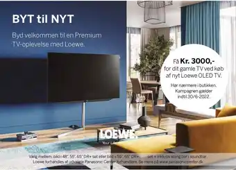 Få 3000 kr. for dit gamle tv ved køb af nyt Loewe OLED TV
