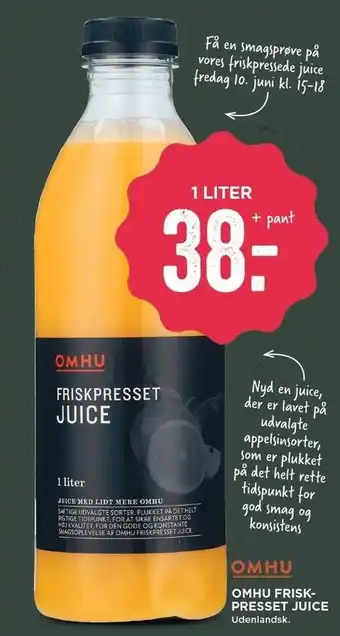MENY Friskpresset juice 1 ltr tilbud