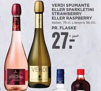 MENY Verdi Spumante el. sparkletini strawberry el. raspberry tilbud