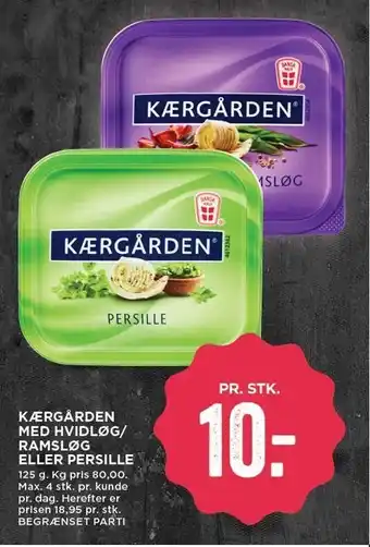 MENY Kærgården med hvidløg/ramsløg el. persille tilbud