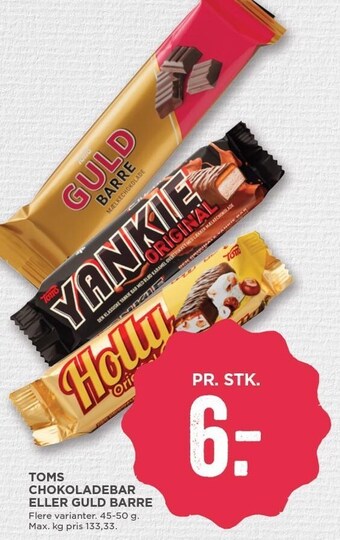 MENY Toms chokoladebar tilbud