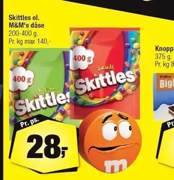 Calle Skittles el. M&M´s dåse tilbud