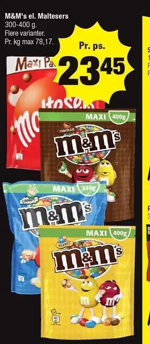 Calle M&M´s el. Maltesers - Flere varianter tilbud