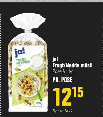 Otto Duborg ja! Frugt/Nødde müsli tilbud