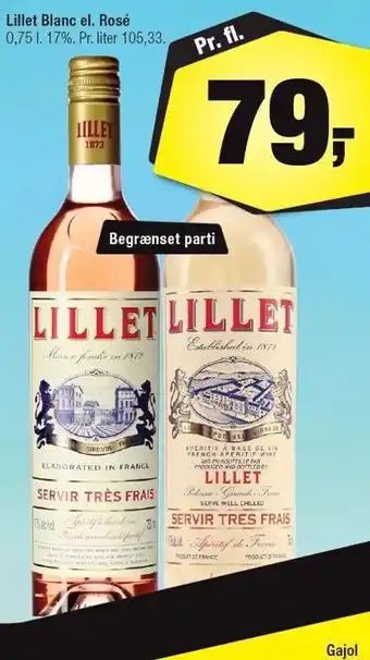 Lillet Blanc el. Rosé