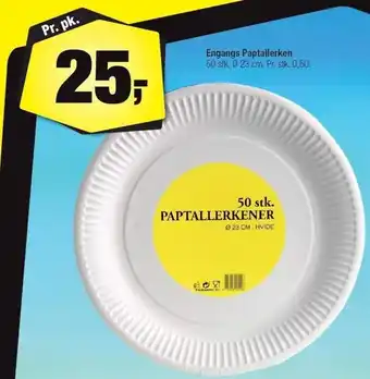 Engangs Paptallerken