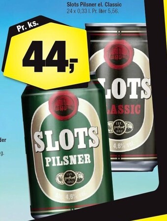 Calle Slots pilsner el. Classic tilbud