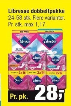 Calle Libresse dobbeltpakke tilbud