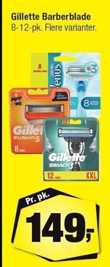 Calle Gillette Barberblade tilbud