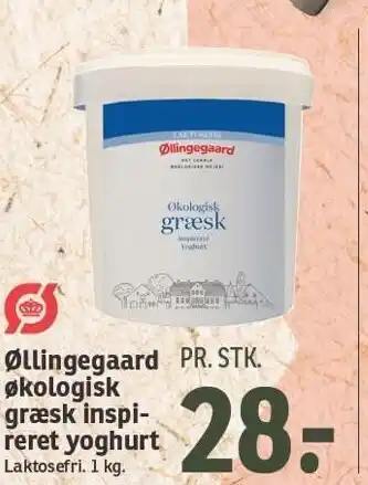 SPAR Øllingegaard økologisk græsk inspireret yoghurt tilbud