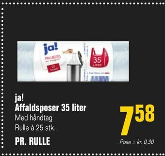 Otto Duborg ja! Affaldsposer 35 liter tilbud