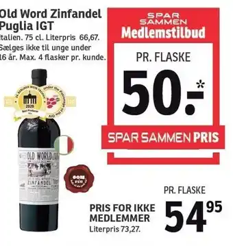 Old word zinfandel puglia IGT