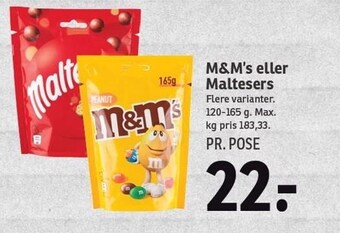 SPAR M&M's el- Maltesers tilbud