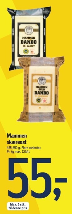 Føtex Mammen skæreost tilbud