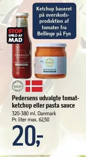 Føtex Pedersens udvalgte tomatketchup el. pasta sauce tilbud