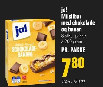 Otto Duborg ja! Müslibar med chokolade og banan tilbud